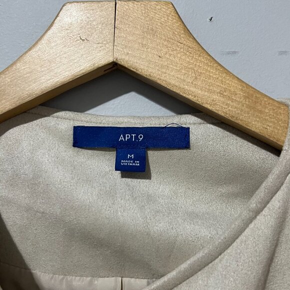 Apt. 9 Earthmover Faux Suede Moto Jacket Blazer Women's Size Medium - Picture 5 of 6